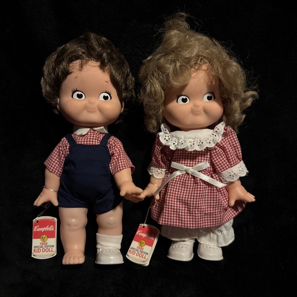 Vintage 1988 Campbell's Soup Kids 10" Dolls Special Edition Set w/Tags